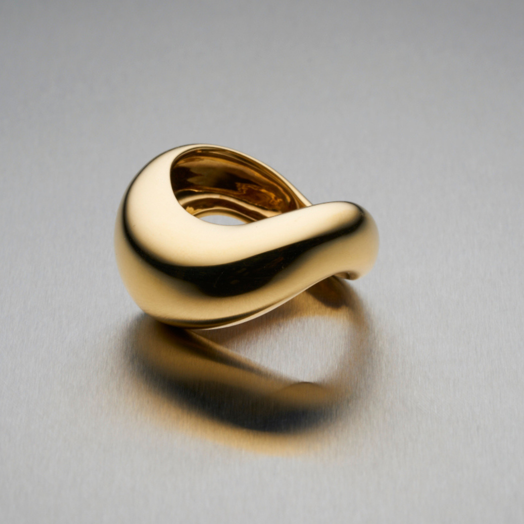 Sculptural Gold Band